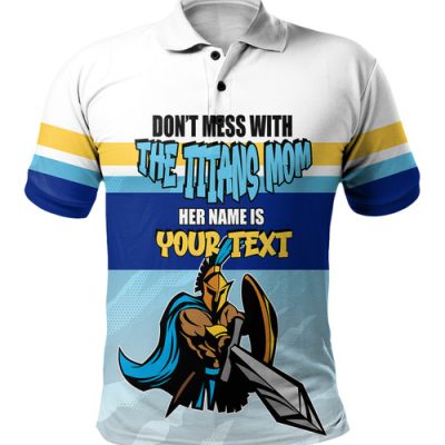 Gold Coast Titans Mother's Day Polo Shirt - Screaming Mom and Crazy Fan