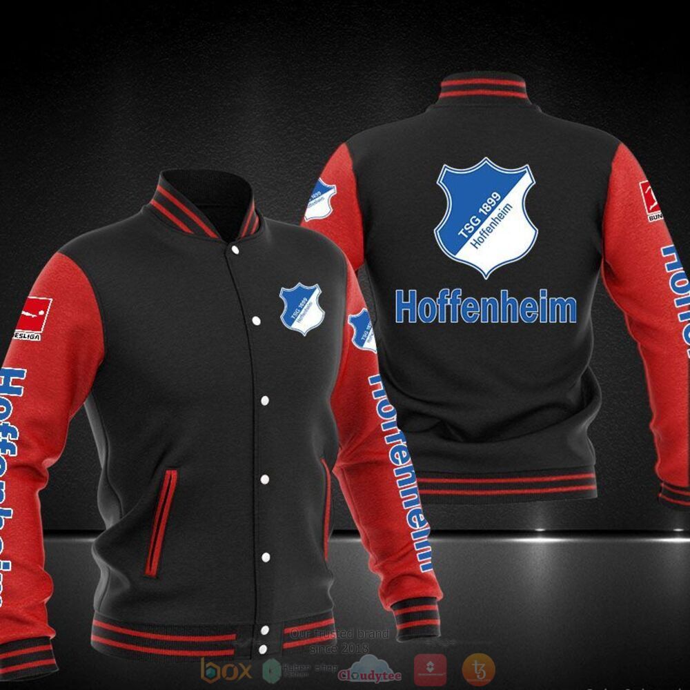 TSG 1899 Hoffenheim Red Black Baseball Jacket TSG 1899 Hoffenheim Red Black Baseball Jacket
