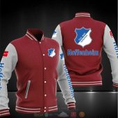 TSG 1899 Hoffenheim Maroon White Baseball Jacket