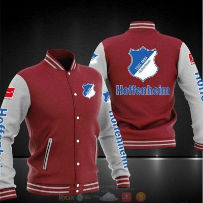 TSG 1899 Hoffenheim Maroon White Baseball Jacket
