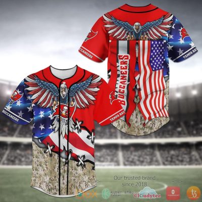 NFL Tampa Bay Buccaneers Red White Camo Baseball Jersey