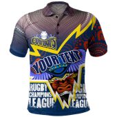 North Queensland Cowboys Custom Polo Shirt - Super North Queensland Cowboys Cows Indigenous Aboriginal Inspired Polo Shirt
