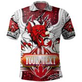 St. George Illawarra Dragons Custom Polo Shirt - Indigenous Super Saints Scratch Style