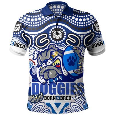Canterbury-Bankstown Bulldogs Custom Polo Shirt - Indigenous Doggies "Born & Bred" Polo Shirt