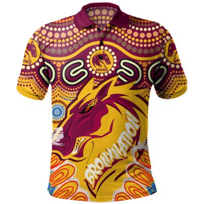 Brisbane Broncos Custom Polo Shirt - Indigenous Bronxnation Sport Polo Shirt