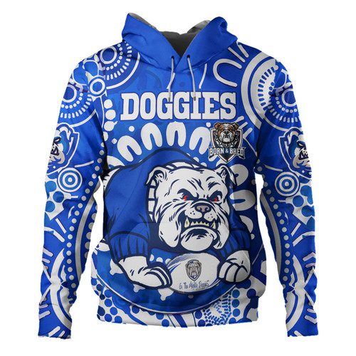 Canterbury-Bankstown Bulldogs Custom Hoodie - Indigenous Doggies Blue and Whites Aboriginal Inspired Hoodie Canterbury-Bankstown Bulldogs Custom Hoodie - Indigenous Doggies Blue and Whites Aboriginal Inspired Hoodie