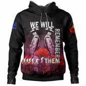 Australia Anzac Day Hoodie - Anzac Day Soldier We Will Remember Them Hoodie Pink