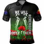 Australia Anzac Day Polo Shirt - Anzac Day Soldier We Will Remember Them Polo Shirt Green