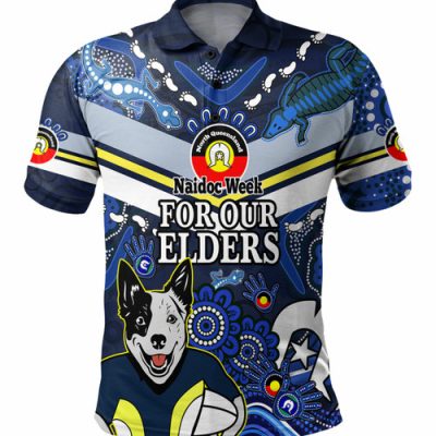 North Queensland Cowboys Naidoc Custom Polo Shirt - For Our Elders Home Jersey Polo Shirt