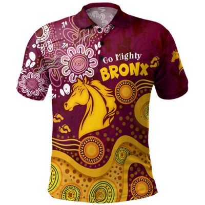 Brisbane Broncos Custom Polo Shirt - Go Mighty Bronx Polo Shirt