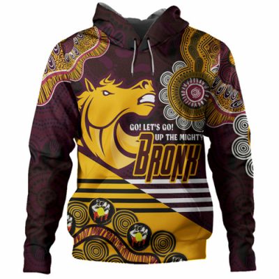 Brisbane Broncos Custom Hoodie - Go! Let's go! Up The Mighty Bronx Home Jersey Hoodie