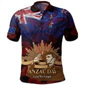 New Zealand Warriors Anzac Day Custom Polo Shirt - Soldier Maori Patterns Polo Shirt