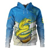 Parramatta Eels Hoodie - Parramatta Eels Mascot With Australia Flag
