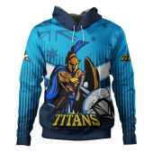 Gold Coast Titans Hoodie - Gold Coast Titans Mascot With Australia Flag