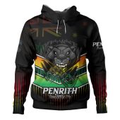 Penrith Panthers Hoodie - Penrith Panthers Mascot With Australia Flag