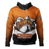 Wests Tigers Hoodie - Wests Tigers Mascot With Australia Flag