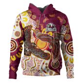 Manly Warringah Sea Eagles Hoodie - Indigenous Manly Sport With Tribal Sun Hoodie