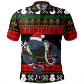 Penrith Panthers Christmas Polo Shirt - Custom Penrith Panthers Merry Christmas Mei