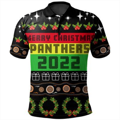 Penrith Panthers Christmas Polo Shirt Penrith Panthers Merry Christmas Ngurr