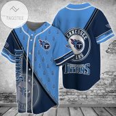 NFL Tennessee Titans Navy Blue Baseball Jersey