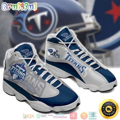 Tennessee Titans Football Team Nfl Big Logo 6 Gift Air Jordan 13 Sneaker Shoes