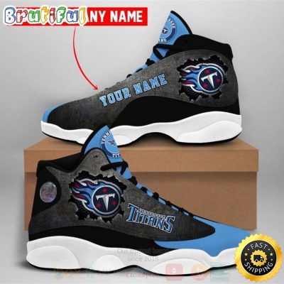 Tennessee Titans Nfl Custom Name Air Jordan 13 Shoes 3