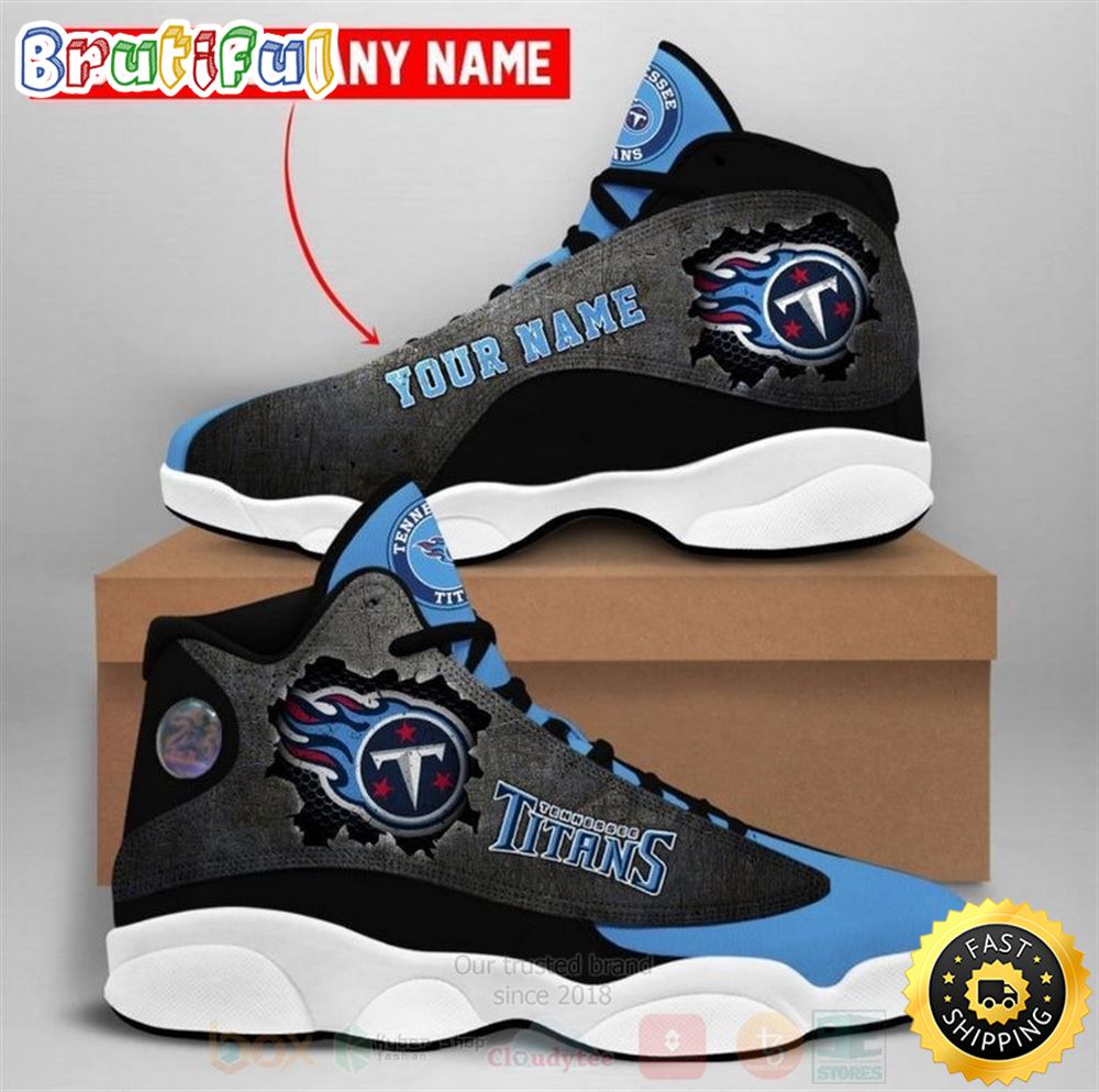 Tennessee Titans Nfl Custom Name Air Jordan 13 Shoes 3