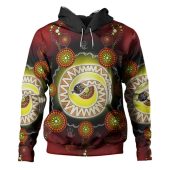 Australia Aboriginal Custom Hoodie - The Rainbow Serpent Dreaming Spirit Art Hoodie