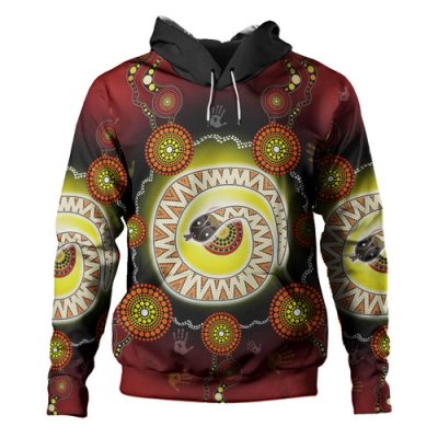 Australia Aboriginal Custom Hoodie - The Rainbow Serpent Dreaming Spirit Art Hoodie