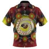 Australia Aboriginal Custom Polo Shirt - The Rainbow Serpent Dreaming Spirit Art Polo Shirt