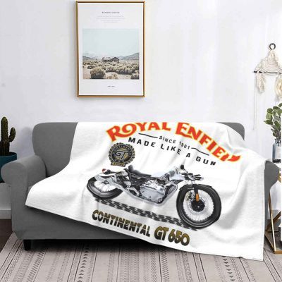 Royal Enfield White Fleece Blanket