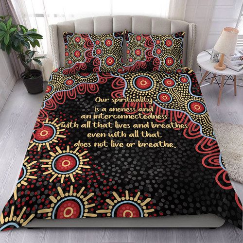 Australia Aboriginal Bedding Set - The More You Know The Less You Need Red and Gold Patterns Bedding Set Australia Aboriginal Bedding Set - The More You Know The Less You Need Red and Gold Patterns Bedding Set