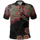 Australia Aboriginal Polo Shirt - The More You Know The Less You Need Red and Gold Patterns Polo Shirt