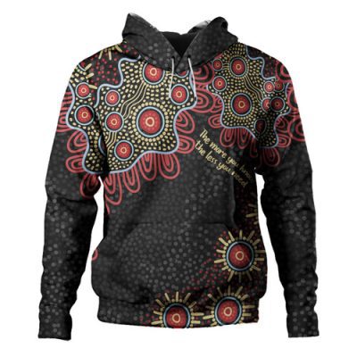 Australia Aboriginal Hoodie - The More You Know The Less You Need Red Patterns Hoodie