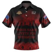 Australia Anzac Day Polo Shirt - Their Names Liveth Forevermore Polo Shirt