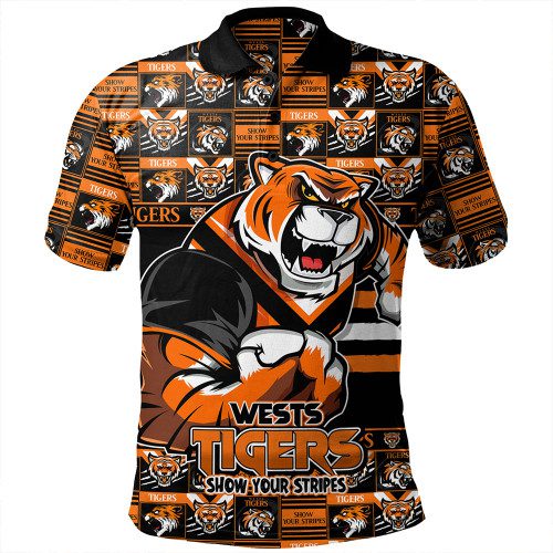 Wests Tigers Polo Shirt Champion?s Pride Comic Style Wests Tigers Polo Shirt Champion?s Pride Comic Style