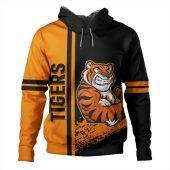 Wests Tigers Hoodie - Wests Tigers Mascot Quater Style Ver.1