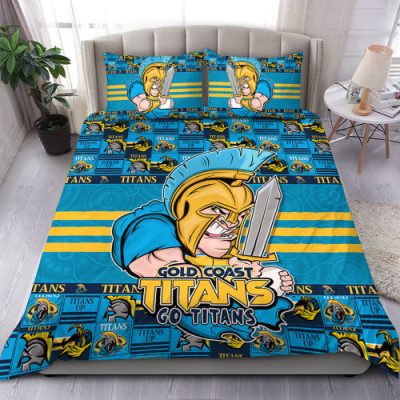 Gold Coast Titans Bedding Set Champion?s Pride Comic Style