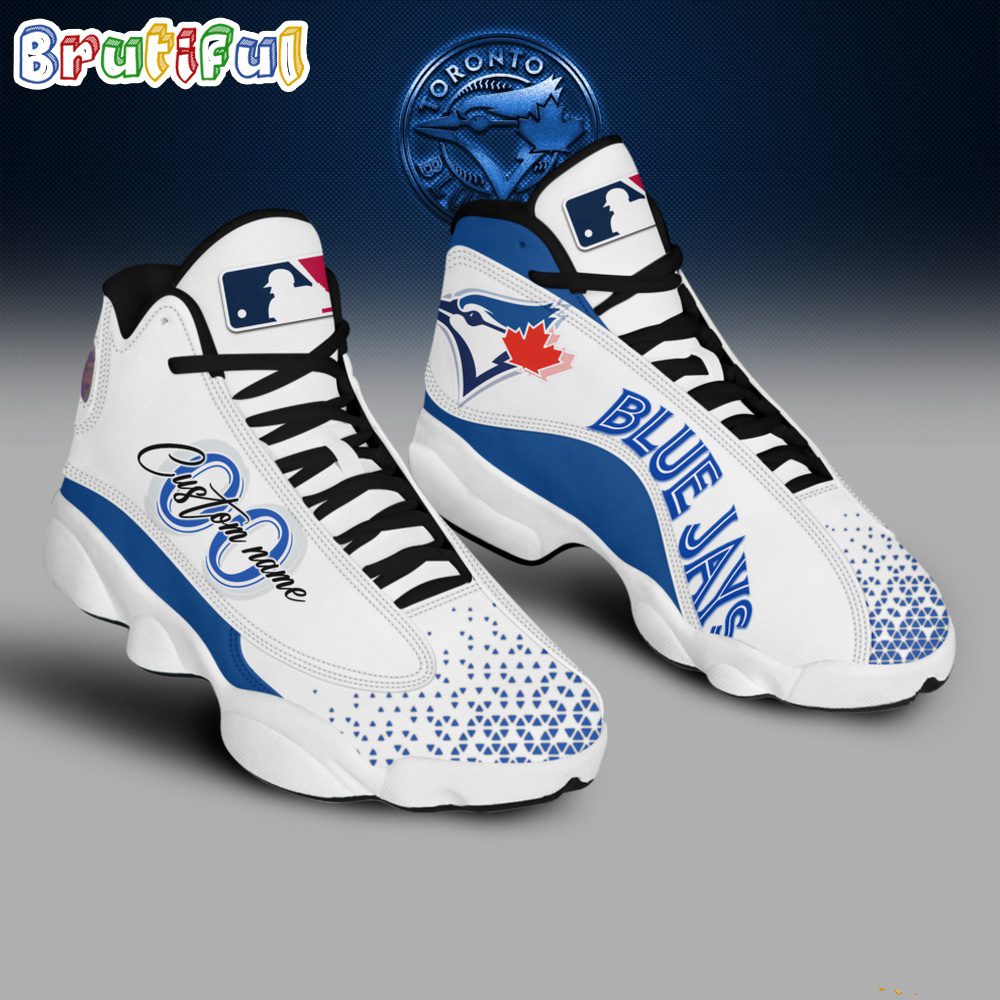 Toronto Blue Jays Custom Name Air Jordan 13 Shoes Toronto Blue Jays Custom Name Air Jordan 13 Shoes