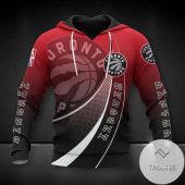 NBA Toronto Raptors Red Black Gradient Curves Pullover Hoodie