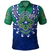 Australia Polo Shirt Torres Strait Aboriginal Inspired Naidoc Symbol Pattern