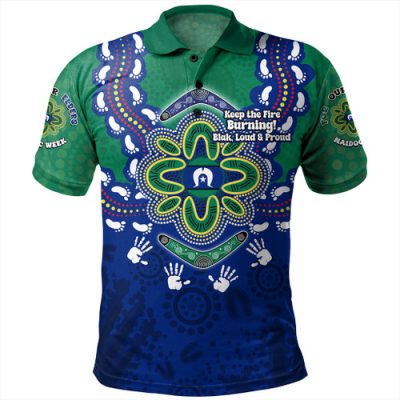 Australia Polo Shirt Torres Strait Aboriginal Inspired Naidoc Symbol Pattern