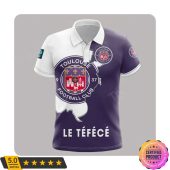 Toulouse FC Le T?f?c? Purple White Polo Shirt