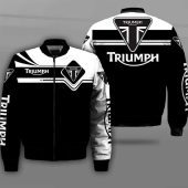 Triumph Motorcycles Black White Bomber Jacket