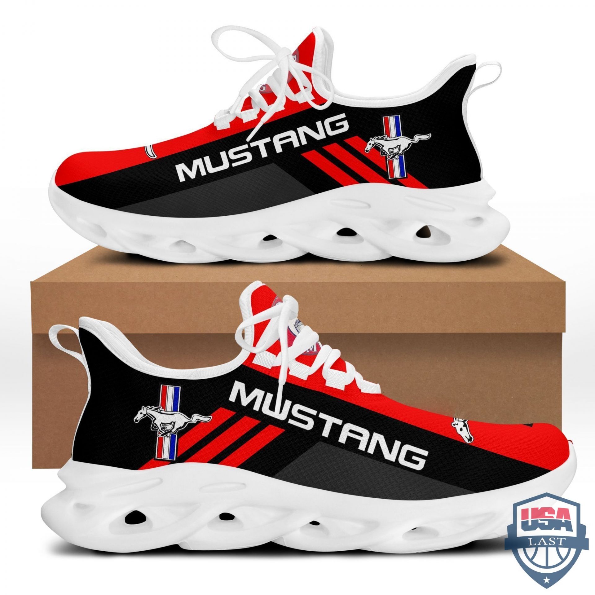 Ford Mustang Black Red Max Soul Shoes Ford Mustang Black Red Max Soul Shoes