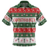 Australia Christmas Custom Polo Shirt - Ugly Christmas Beer Polo Shirt