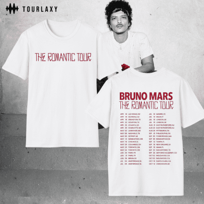 Romatic Tour 2026 T Shirt - Bruno Mars Tour 2026 Merch
