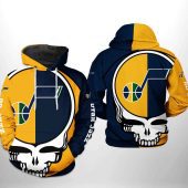 NBA Utah Jazz GRATEFUL DEAD 3D PRINTED Pullover Hoodie