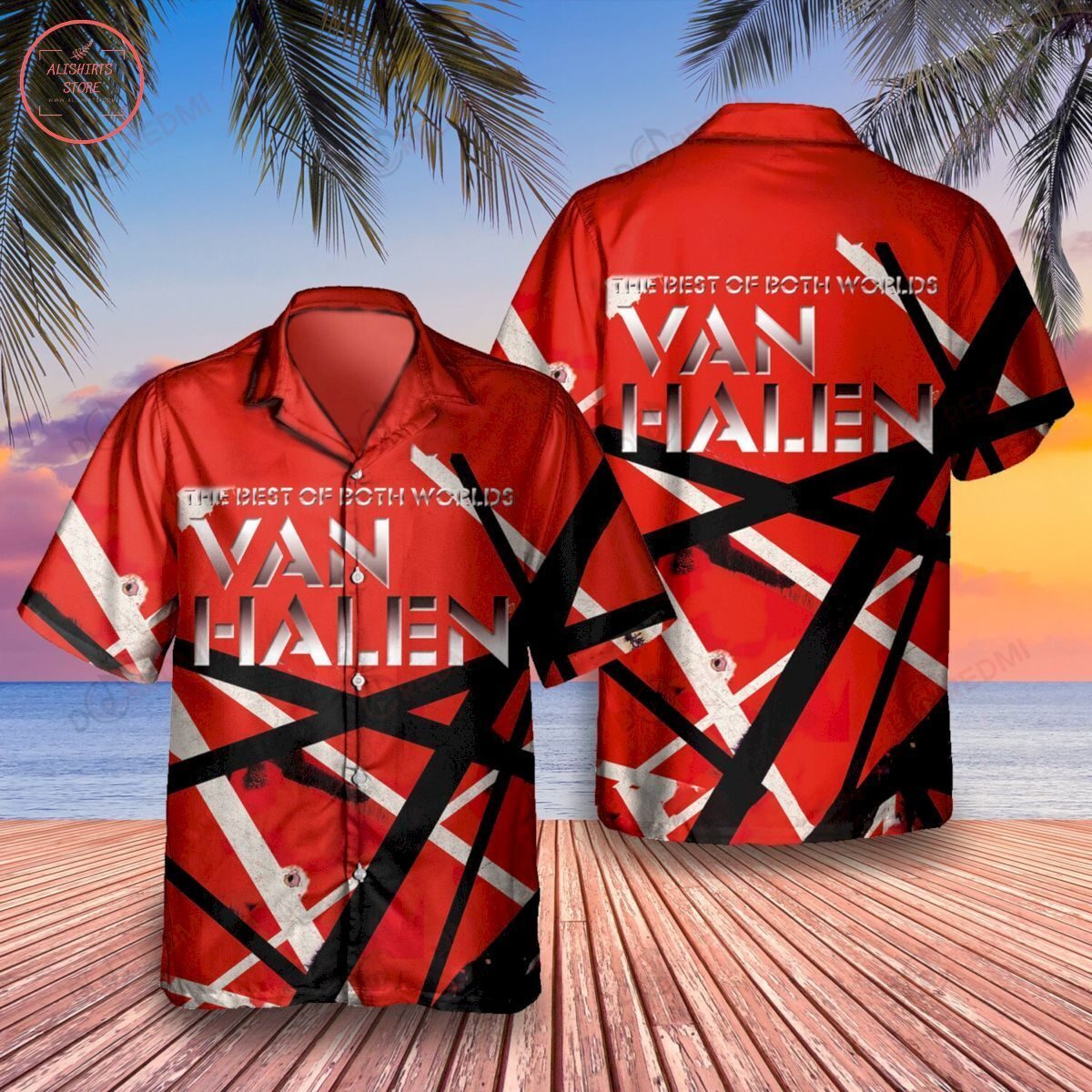 Van Halen Aloha Unisex Hawaiian Shirt Van Halen Aloha Unisex Hawaiian Shirt