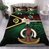Australia  South Sea Islanders Bedding Set - Vanuatu Special Original Flag In Polynesian Style Bedding Set